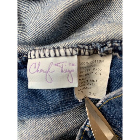 VTG 80s Cheryl Tiegs Mom 100% Cotton HR Tapered Jeans Size 28 Dark RAA10427 - Picture 5 of 7